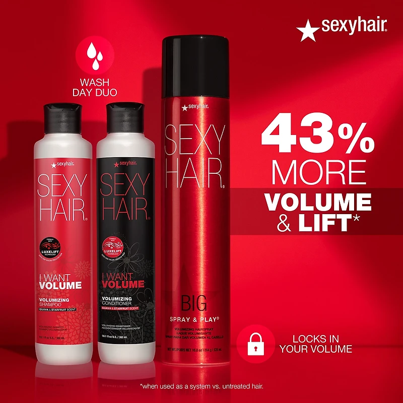 Sexy Hair I Want Volume Shampoo 33 oz.