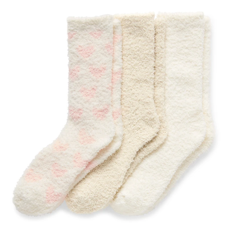 Cuddl Duds Whispersoft Womens 3 Pair Crew Socks
