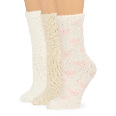 Cuddl Duds Whispersoft Womens 3 Pair Crew Socks