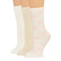 Cuddl Duds Whispersoft Womens 3 Pair Crew Socks