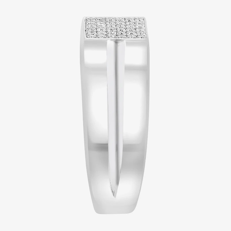 Effy Final Call Limited Quantities! Mens 1/6 CT. T.W. Natural White Diamond Sterling Silver Fashion Ring