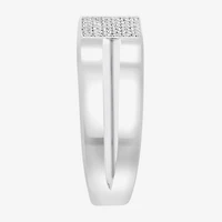 Effy Final Call Limited Quantities! Mens 1/6 CT. T.W. Natural White Diamond Sterling Silver Fashion Ring