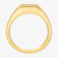 Effy Final Call Limited Quantities! Mens 1/6 CT. T.W. Natural White Diamond 14K Gold Over Silver Fashion Ring
