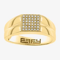 Effy Final Call Limited Quantities! Mens 1/6 CT. T.W. Natural White Diamond 14K Gold Over Silver Fashion Ring