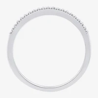 H -I/ I1 Womens 1/2 CT. T.W. Lab Grown White Diamond Sterling Silver Side Stone Halo Bridal Set