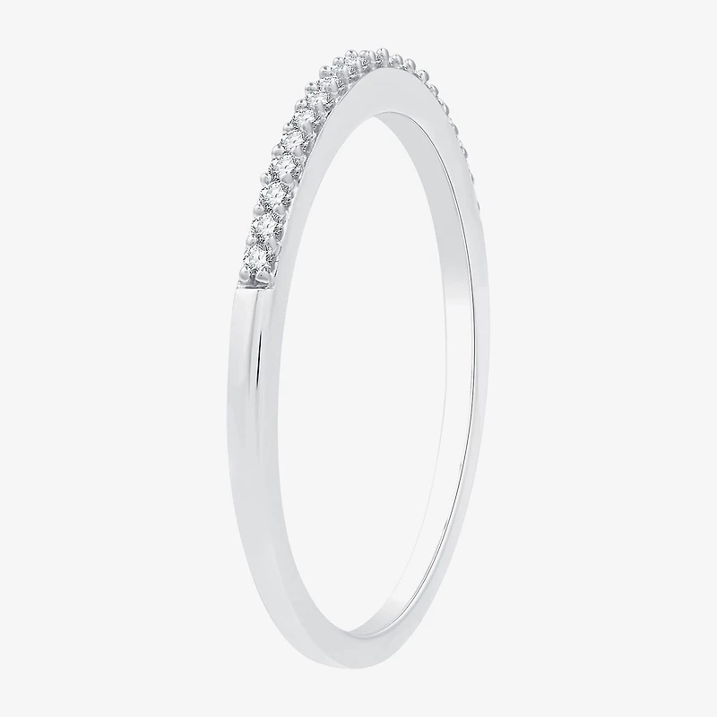 H -I/ I1 Womens 1/2 CT. T.W. Lab Grown White Diamond Sterling Silver Side Stone Halo Bridal Set