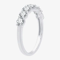 (G,Si1-Si2) Womens 2MM 1 CT. T.W. Lab Grown White Diamond Sterling Silver Wedding Band