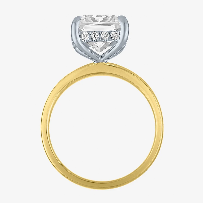 Bridal Addiction (E-F / Vs1-Vs2) Womens 4 1/7 Ct. T.W. Lab Grown White Diamond 14K Gold Rectangular Solitaire Engagement Ring