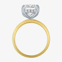 Bridal Addiction (E-F / Vs1-Vs2) Womens 4 1/7 Ct. T.W. Lab Grown White Diamond 14K Gold Rectangular Solitaire Engagement Ring