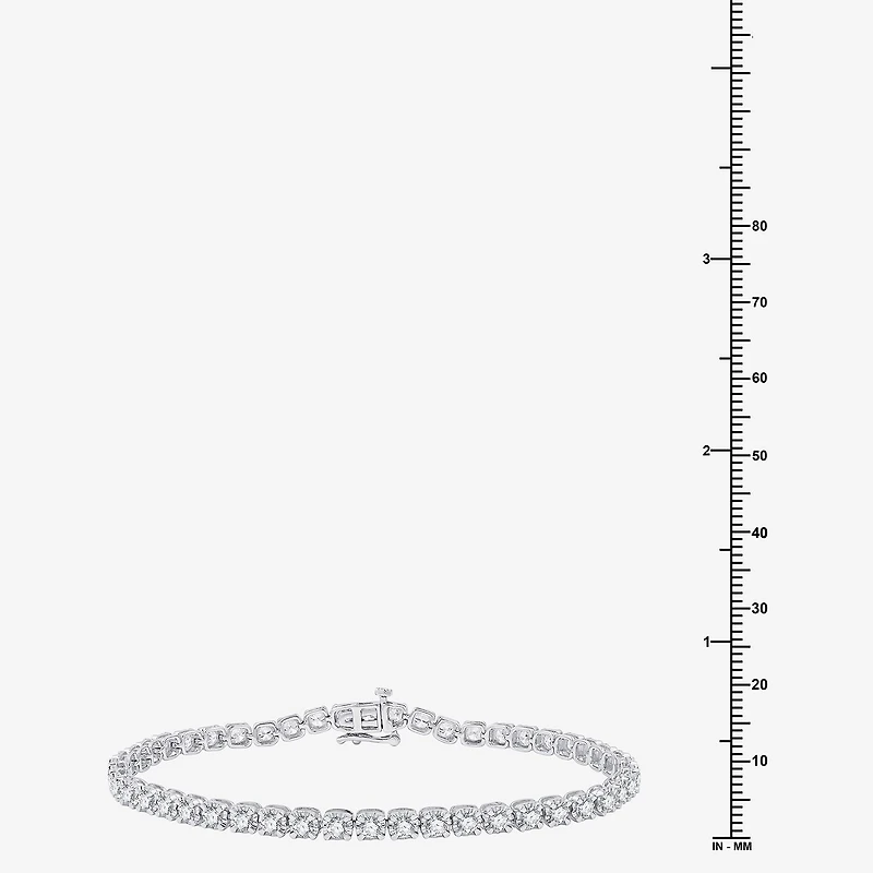 (G, Si1-Si2) Womens 4 CT. T.W. Lab Grown White Diamond Sterling Silver 7.5 Inch Tennis Bracelet