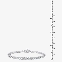 (G, Si1-Si2) Womens 4 CT. T.W. Lab Grown White Diamond Sterling Silver 7.5 Inch Tennis Bracelet