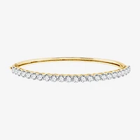 (F, Si1-Si2) Womens 5 CT. T.W. Lab Grown White Diamond Sterling Silver Round Bangle Bracelet