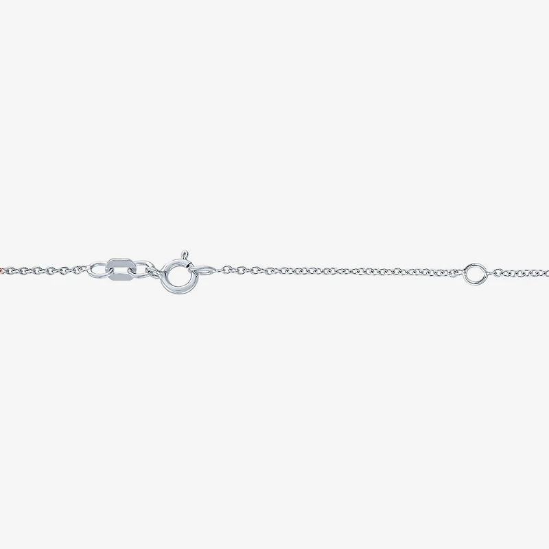 Diamond Accent Wings (G-H,Si2-I1) Womens Diamond Accent Lab Grown White Diamond Accent Sterling Silver Cross Wing 16 Inch Pendant Necklace