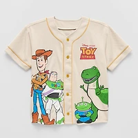 Disney Collection Little & Big Kid Boys Crew Neck Buzz Lightyear Toy Story Woody Short Sleeve Jersey