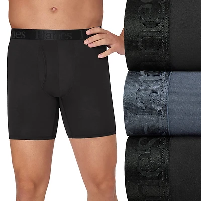 Hanes Originals Supersoft Total Support Pouch Mens 3 Pack Boxer Briefs Uosba3