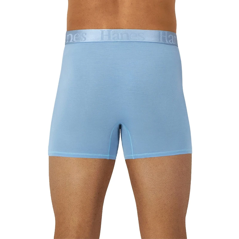 Hanes Originals Supersoft Mens 3 Pack Cooling Multi-Pack Comfort Waistband Trunks Uo2tb3