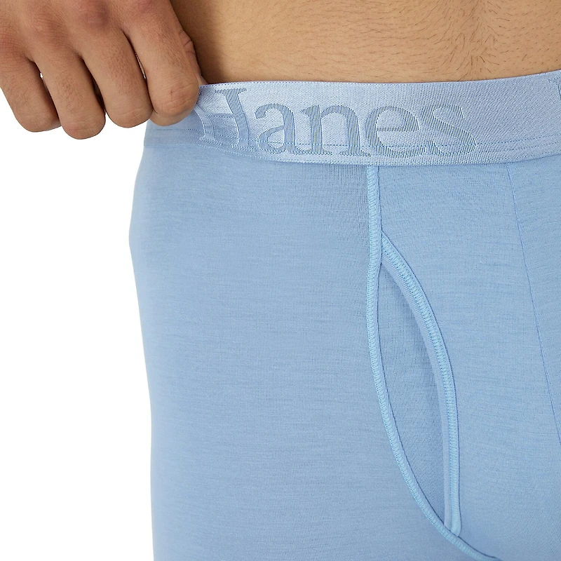 Hanes Originals Supersoft Mens 3 Pack Cooling Multi-Pack Comfort Waistband Trunks Uo2tb3