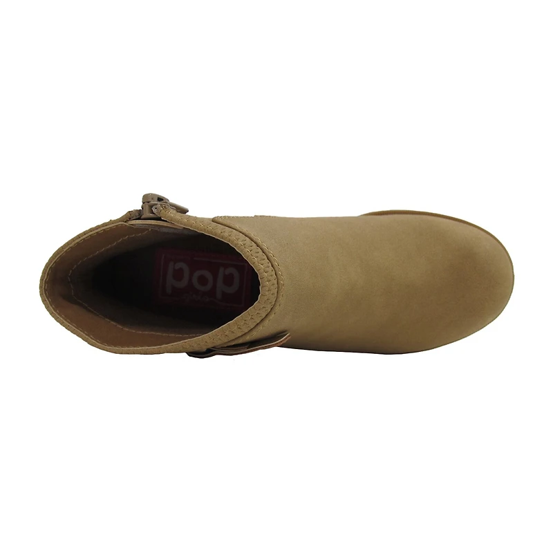 Pop Big Kid Girls Youthful Block Heel Booties