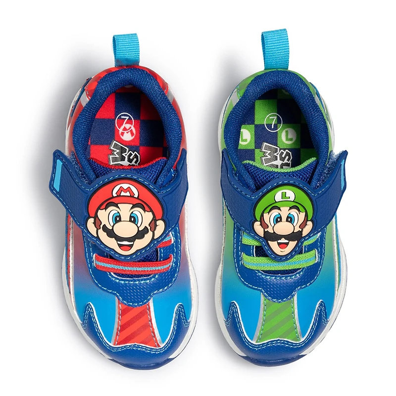 Ground Up Mario And Luigi Lighted Toddler Boys Nintendo Sneakers