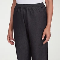 Alfred Dunner Classics Womens Straight Mid Rise Pull-On Pant