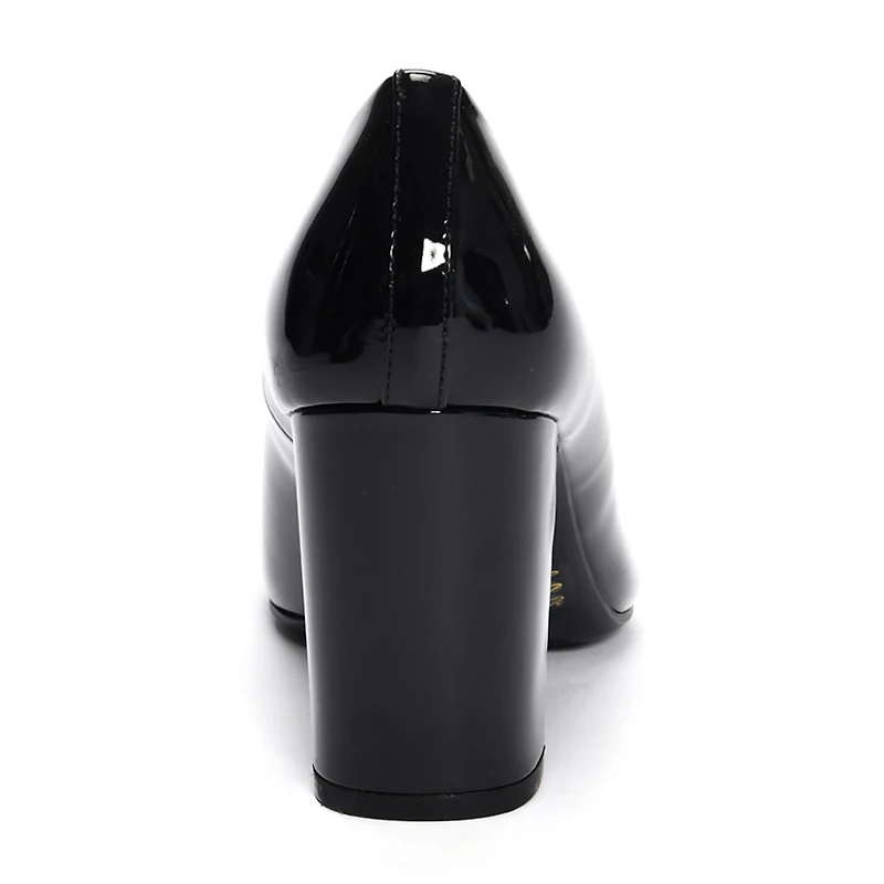 CL by Laundry Lofty Womens Round Closed Toe Block Heel Pumps