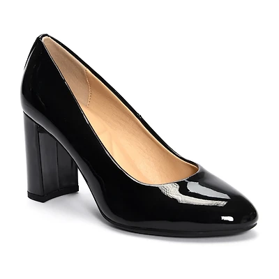 CL by Laundry Lofty Womens Round Closed Toe Block Heel Pumps