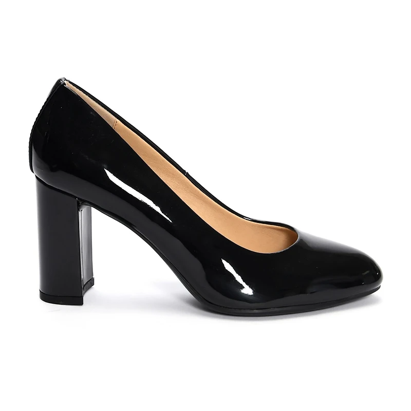 CL by Laundry Lofty Womens Round Closed Toe Block Heel Pumps