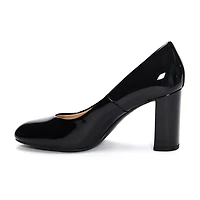 CL by Laundry Lofty Womens Round Closed Toe Block Heel Pumps