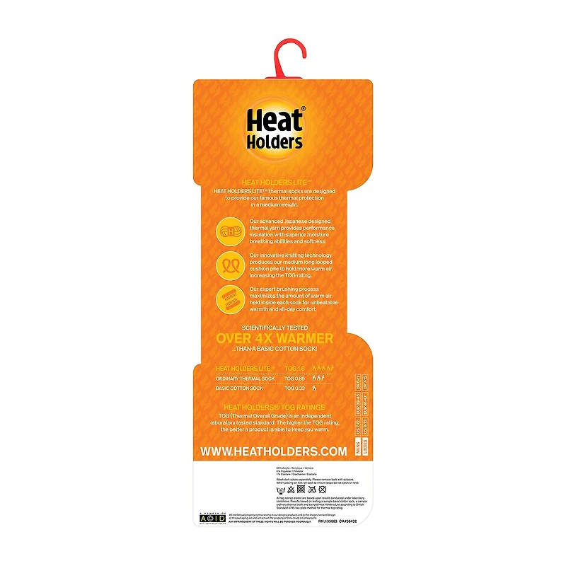 Heat Holders Mens 1 Pair Crew Socks