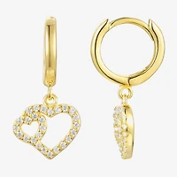 Girls 3/8 CT. Lab Created Cubic Zirconia 14K Gold Over Silver Drop Earrings
