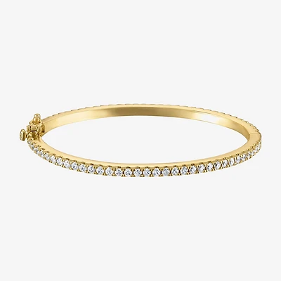 Girls 3 1/4 CT. Lab Created Cubic Zirconia 14K Gold Over Brass Bangle Bracelet