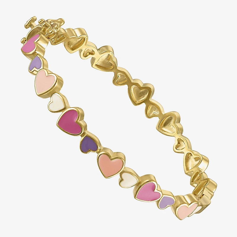 Girls Lab Created 14K Gold Over Brass Bangle Bracelet
