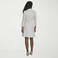 Marc New York Womens 3/4 Sleeve Fitted Fit + Flare Dress