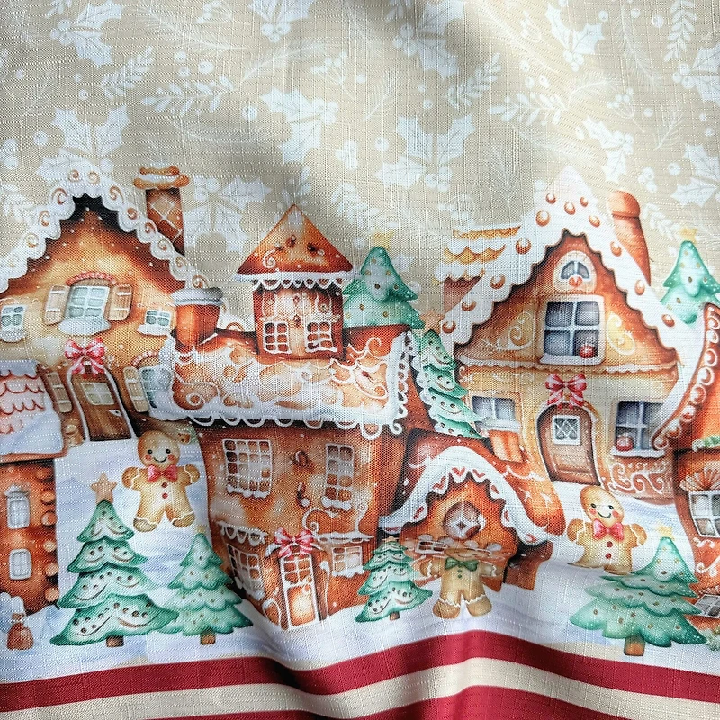 Elrene Home Fashions Gingerbread Bliss Tablecloth
