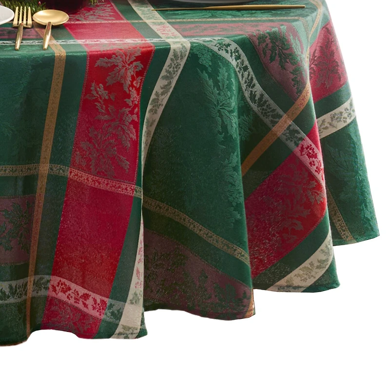 Elrene Home Fashions Merry and Festive Round/Oval Tablecloth