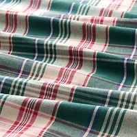 Elrene Home Fashions Holiday Fireside Plaid Round/Oval Tablecloth