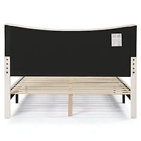 Lumi Wingback Upholstered Queen Bed