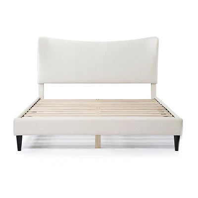 Lumi Wingback Upholstered Queen Bed