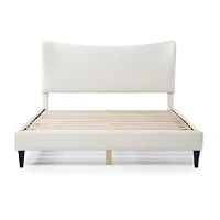 Lumi Wingback Upholstered Queen Bed