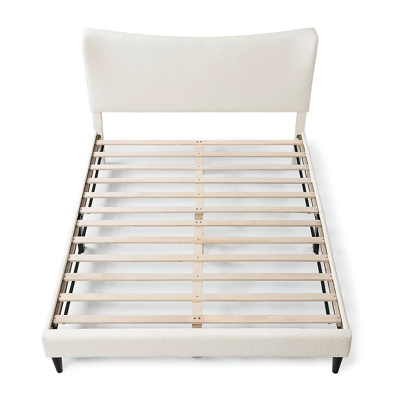 Lumi Wingback Upholstered Queen Bed