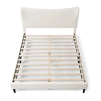 Lumi Wingback Upholstered Queen Bed