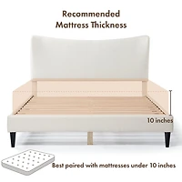 Lumi Wingback Upholstered Queen Bed