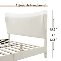 Lumi Wingback Upholstered Queen Bed