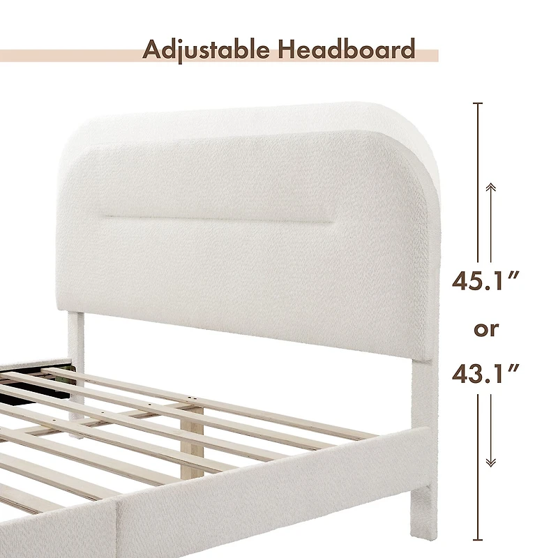 Lumi Upholstered Panel Queen Bed