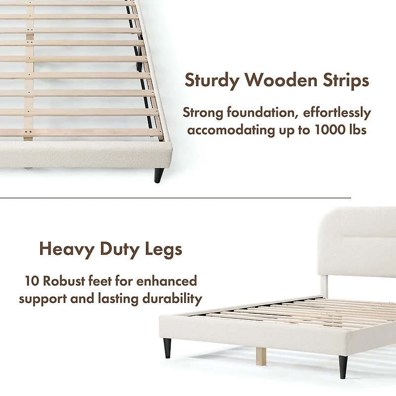 Lumi Upholstered Panel Queen Bed