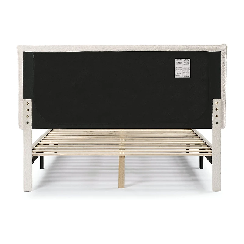 Lumi Boucle Fabric Queen Bed