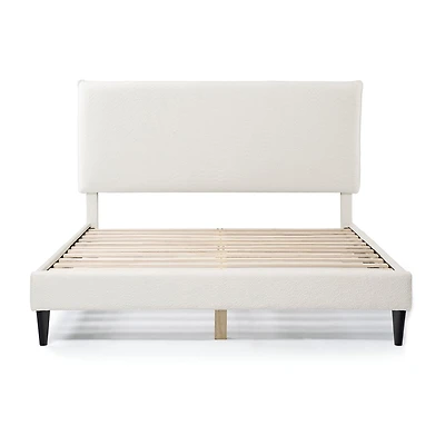 Lumi Boucle Fabric Queen Bed