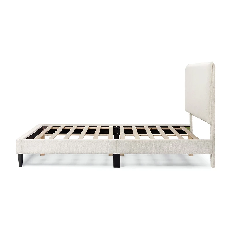 Lumi Boucle Fabric Queen Bed
