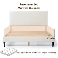 Lumi Boucle Fabric Queen Bed