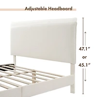 Lumi Boucle Fabric Queen Bed